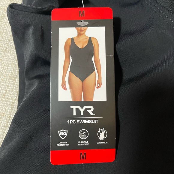 NWT TYR Classic Black One-Piece Swimsuit - Picture 3 of 5